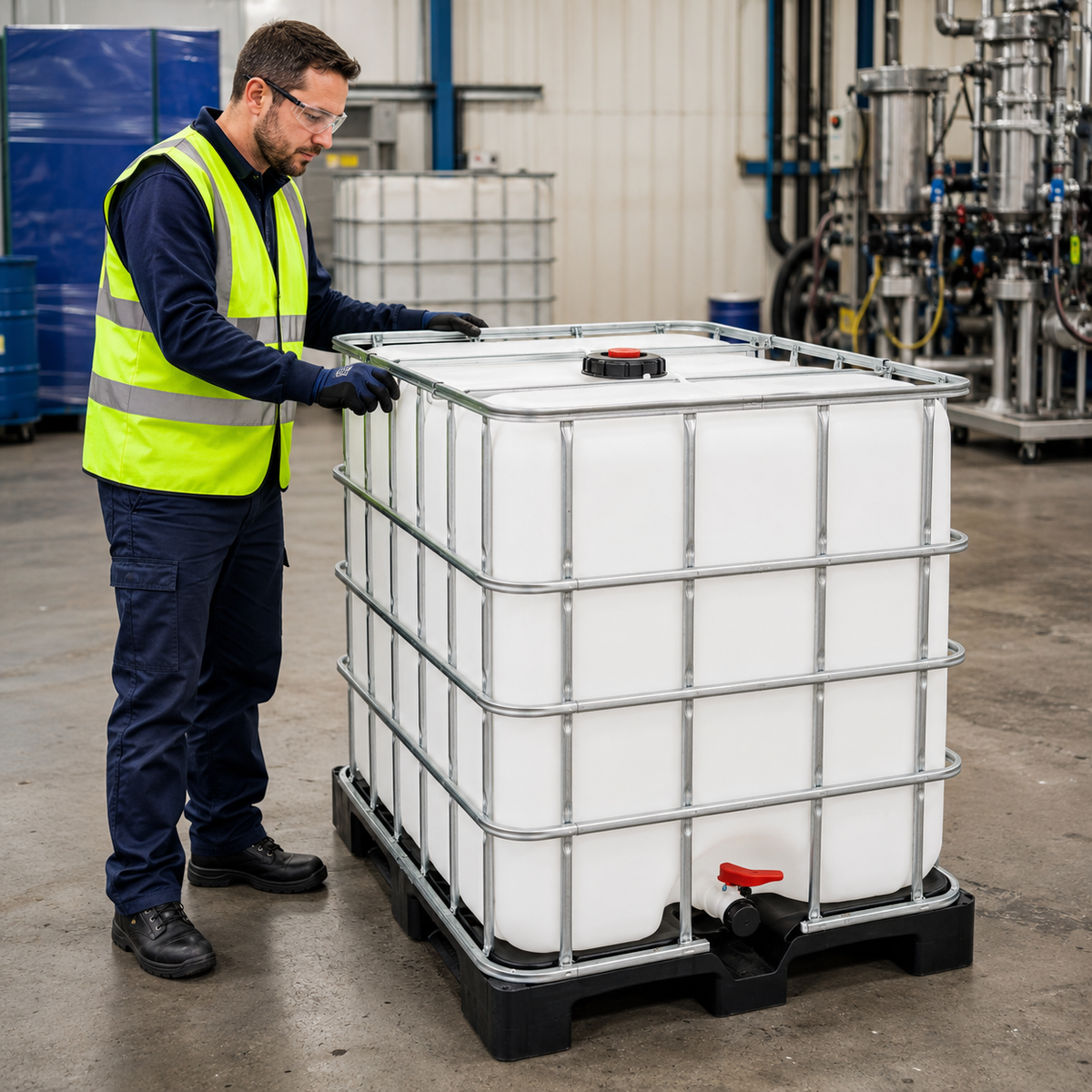 1000L IBC Container with Plastic Pallet – Eco Range, UN Approved