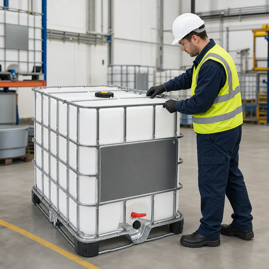 1000L Reconditioned IBC on Steel Pallet for Safe Storage