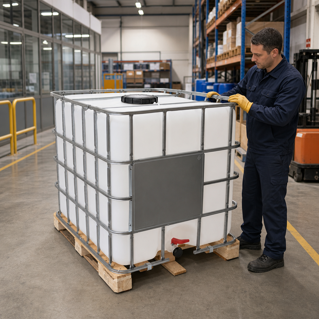 1000L Reconditioned IBC on Timber Pallet for Non-Hazardous Use