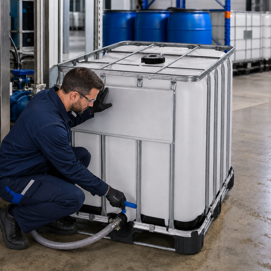1000L Reconditioned IBC with Steel Pallet for Non-Hazardous Use