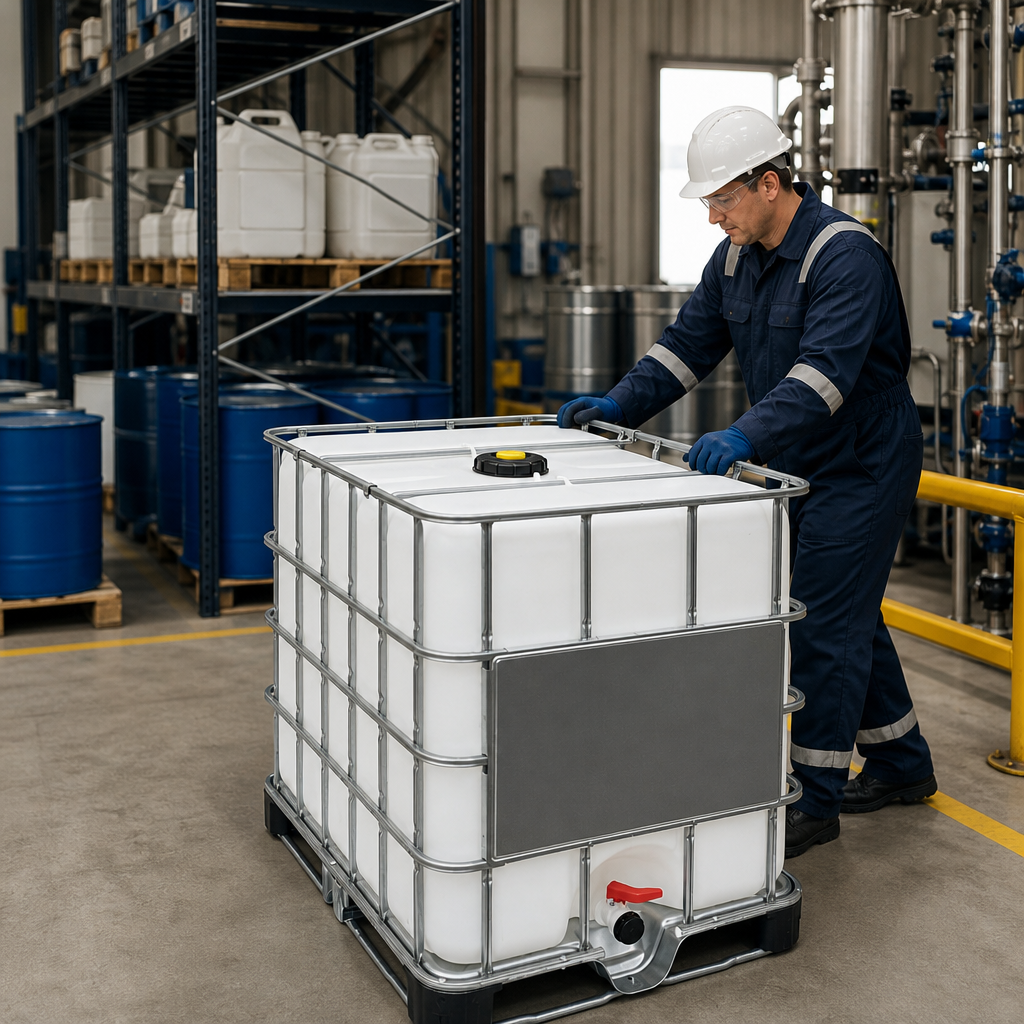 1000L IBC Container with Steel Pallet – Eco Range, UN Approved