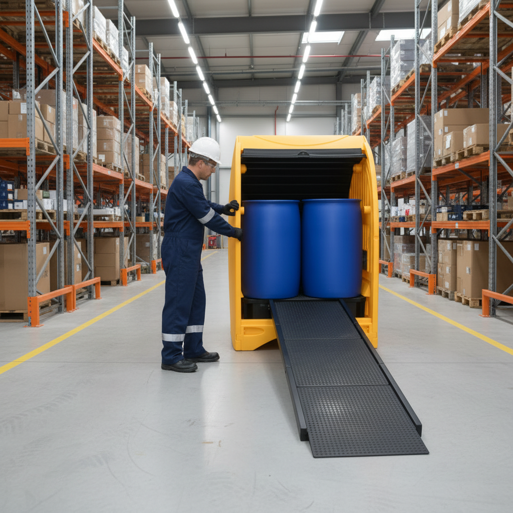 Chemical Resistant Spill Pallet – 4 Drum, 485L Sump (SJC45)