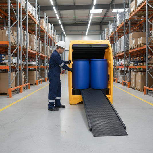 Chemical Resistant Spill Pallet – 4 Drum, 485L Sump (SJC45)