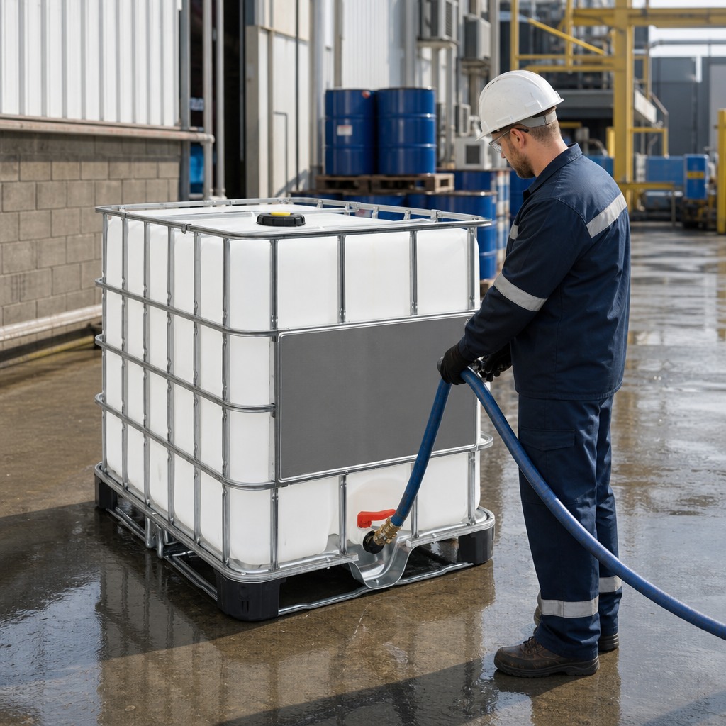 Reconditioned 1000L IBC on Steel Pallet for Non-Hazardous Goods