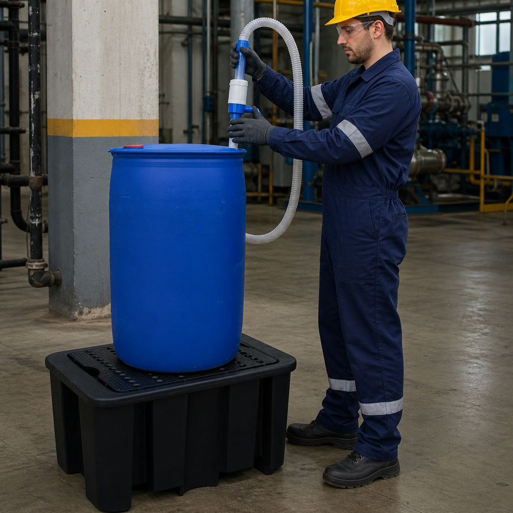 Single Drum Bund for Oil Storage and Spill Containment
