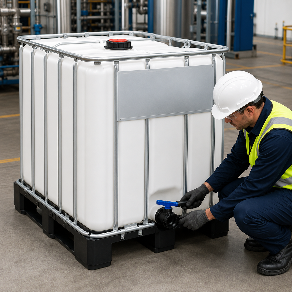 Reconditioned 640 Litre IBC Container with 3 Inch Valve for Industrial Use